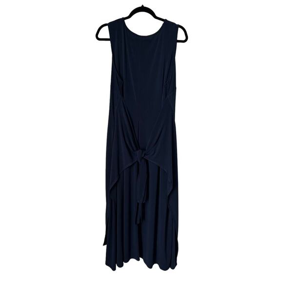 Lane Bryant Dress Womens Size 18/20 Blue Sleeveless Tie Back Crewneck Midi (2) - Picture 5 of 14